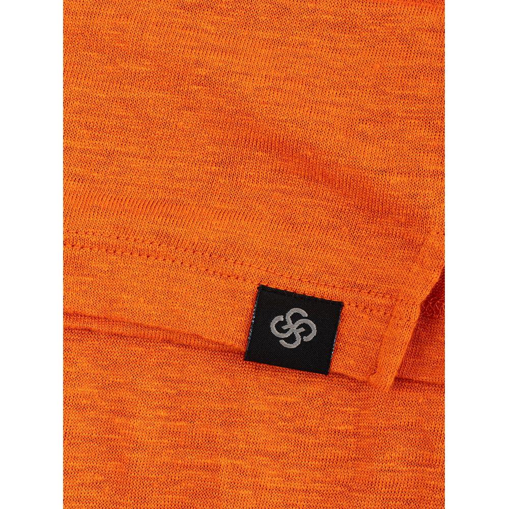 Gran Sasso Elegant Linen T-Shirt in Vibrant Orange sleek-orange-linen-tee-sophistication