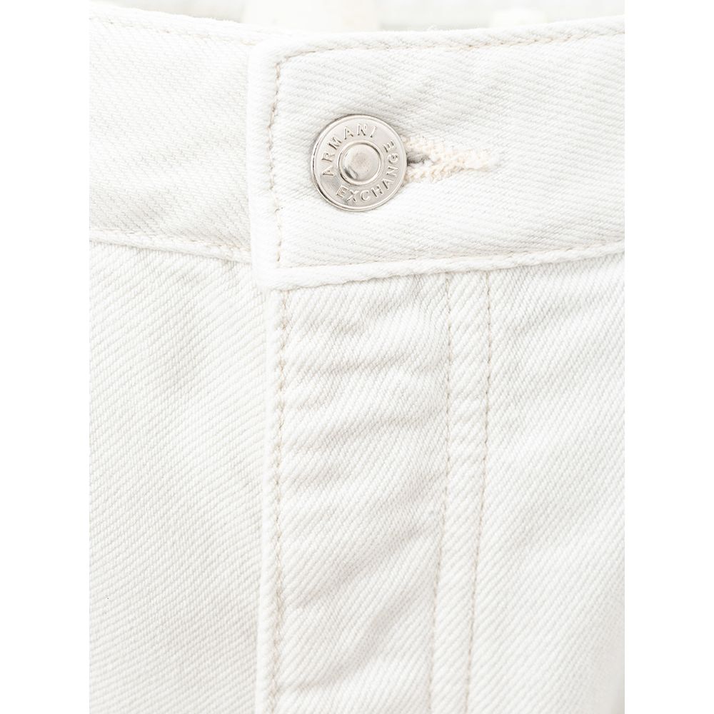 Armani Exchange Elegant White Cotton Trousers elegant-white-cotton-trousers