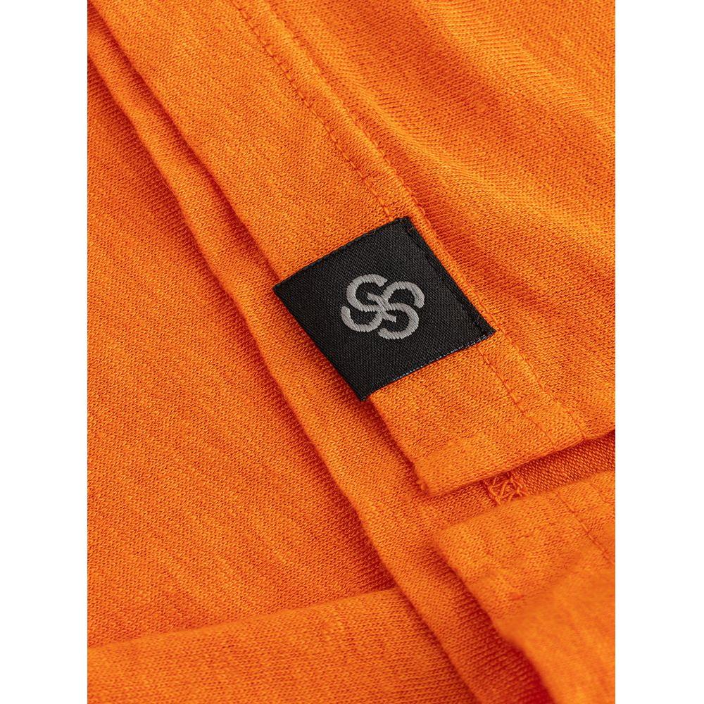 Gran Sasso Elegant Orange Linen Polo Shirt svelte-orange-linen-polo-shirt-for-the-modern-gentleman