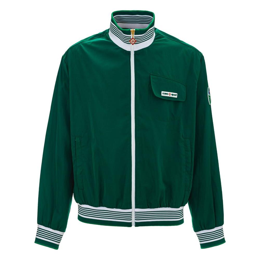 Casablanca Green Polyester Jacket green-polyester-jacket-2