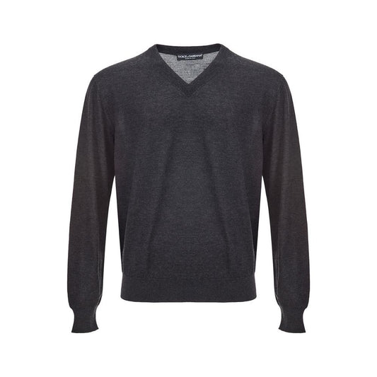 Dolce & Gabbana Elegant Gray Cashmere Sweater for Men elegant-gray-cashmere-sweater-for-men-1