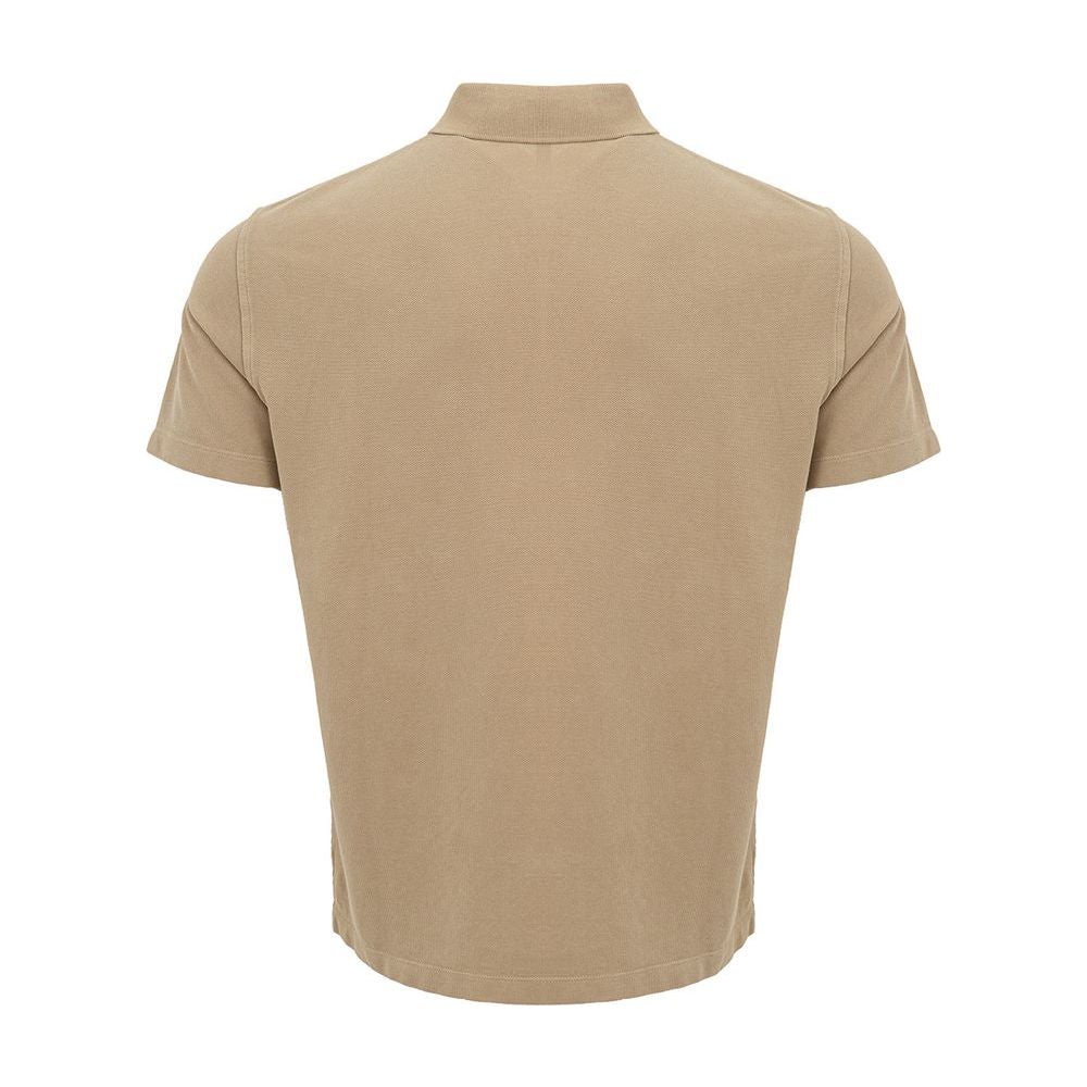 Armani Exchange Classic Beige Cotton Polo Shirt elegant-beige-cotton-polo-for-men