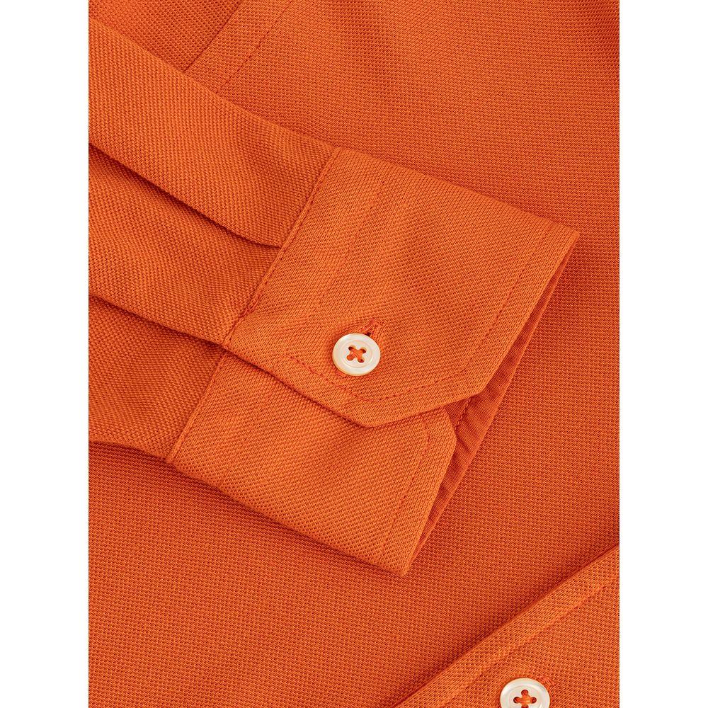 Gran Sasso Elegant Orange Cotton Polo for Men classic-orange-cotton-polo-shirt