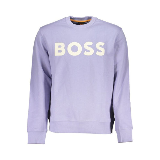 Hugo Boss Purple Cotton Sweater purple-cotton-sweater-5