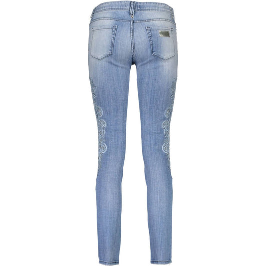 Just Cavalli | Light Blue Cotton Jeans & Pant| McRichard Designer Brands   