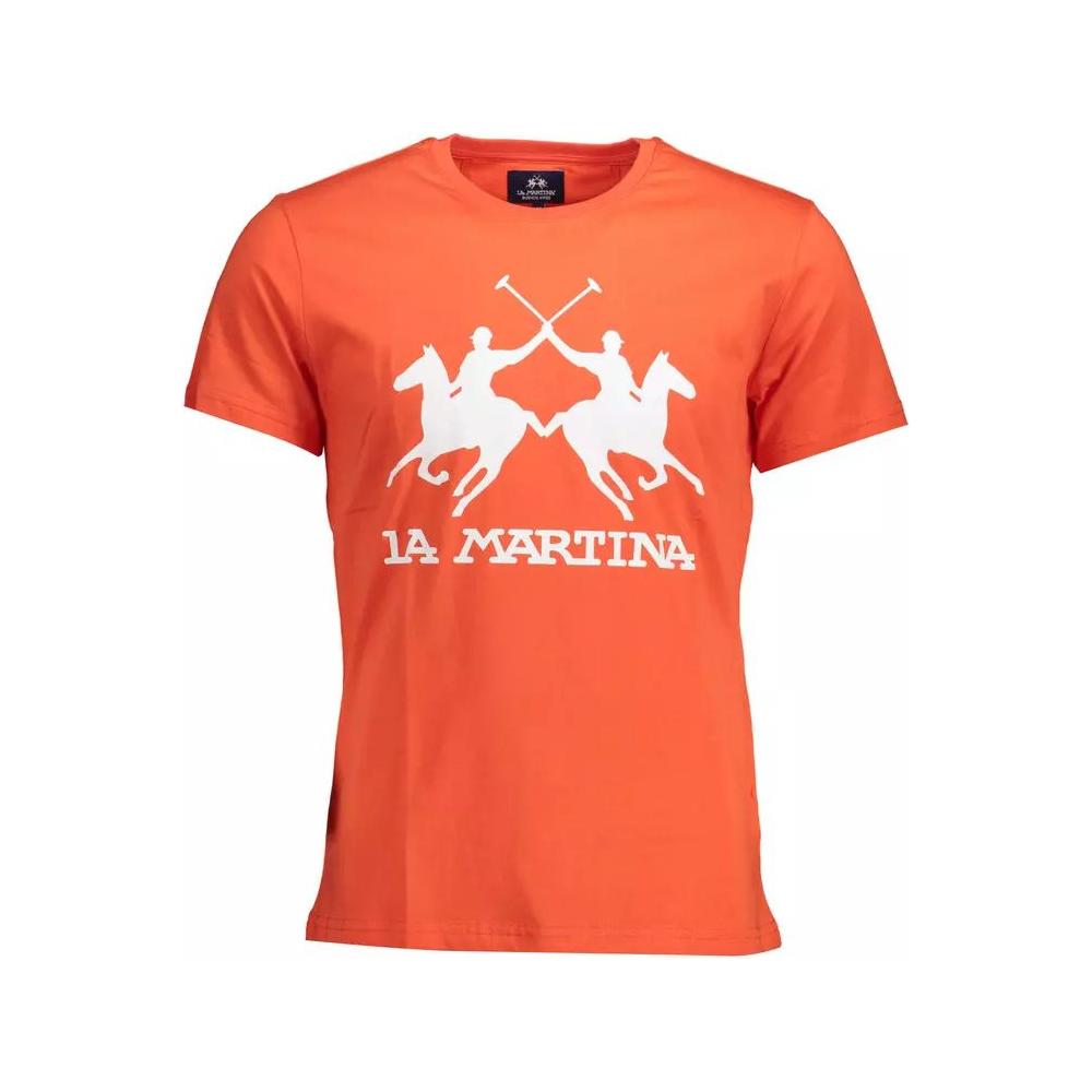 La Martina Elegant Orange Crew Neck T-Shirt elegant-orange-crew-neck-t-shirt