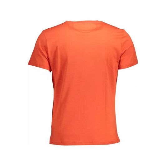 La Martina | Elegant Orange Crew Neck T-Shirt| McRichard Designer Brands   