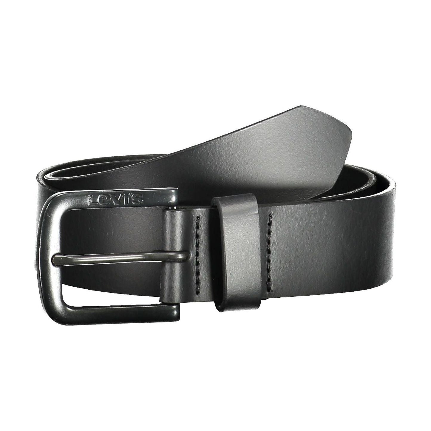 Elegant Black Leather Belt with Metal Buckle Levi's