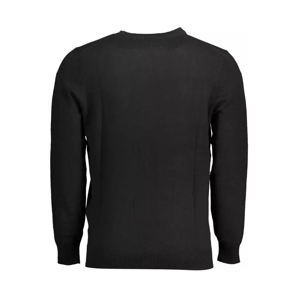 Lyle & Scott Elegant Long-Sleeved Black Cotton-Wool Blend Sweater elegant-long-sleeved-black-cotton-wool-blend-sweater
