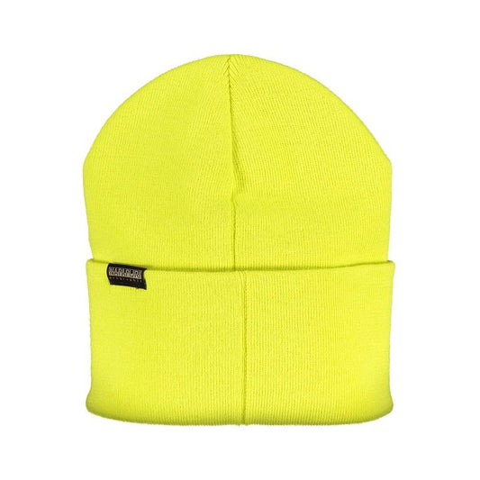 Yellow Acrylic Hats & Cap Napapijri