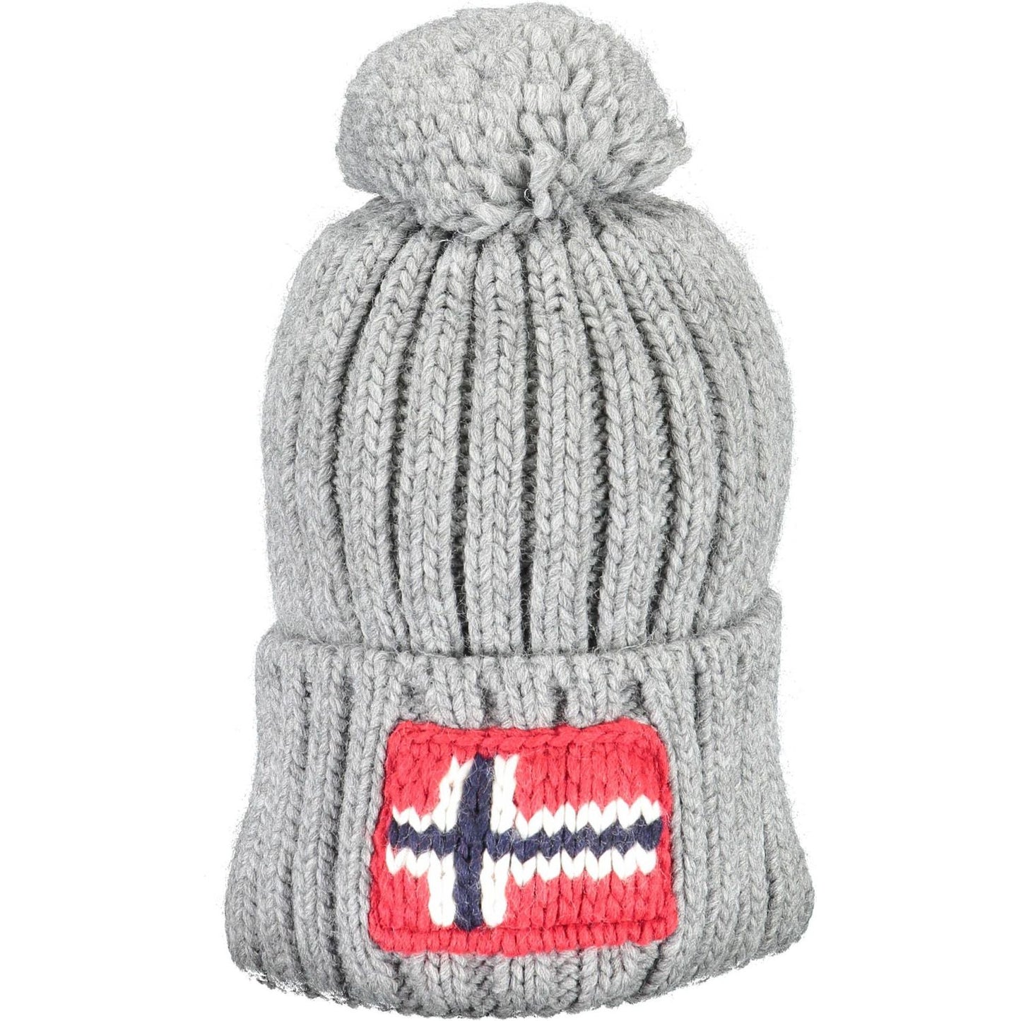 Stylish Pompon-Accented Winter Hat Napapijri