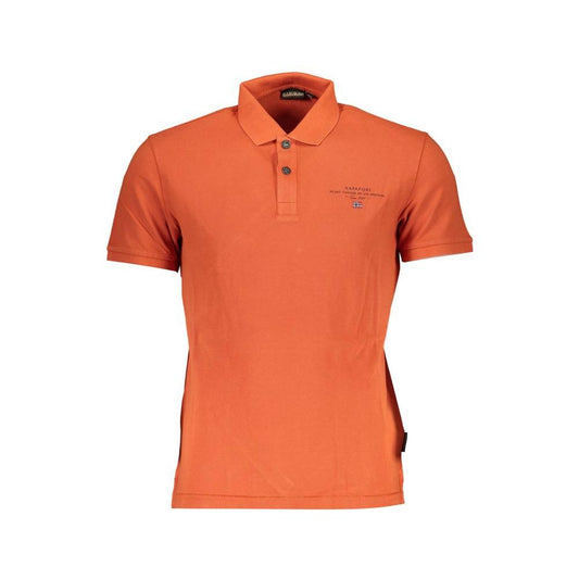 Napapijri Orange Cotton Polo Shirt orange-cotton-polo-shirt