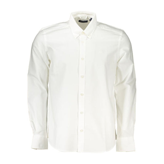 North Sails Elegant White Long Sleeve Button-Down Shirt elegant-white-long-sleeve-button-down-shirt