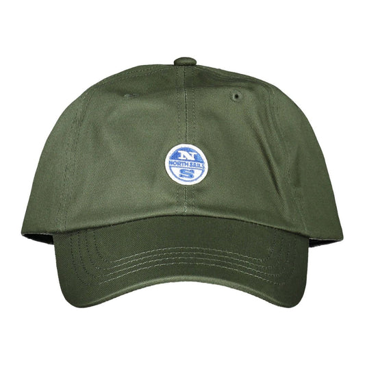 Green Cotton Cap with Visor and Logo Accent North Sails