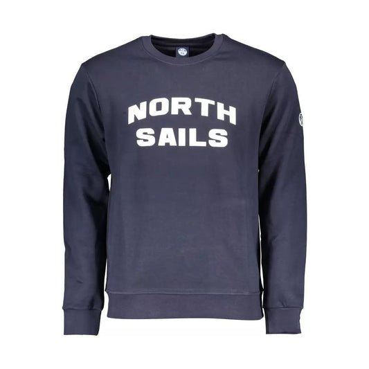 North Sails Blue Long-Sleeved Printed Sweatshirt blue-long-sleeved-printed-sweatshirt