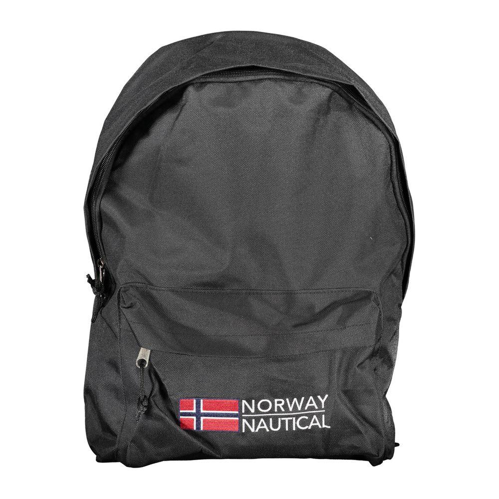 Norway 1963 Black Polyester Backpack black-polyester-backpack-4
