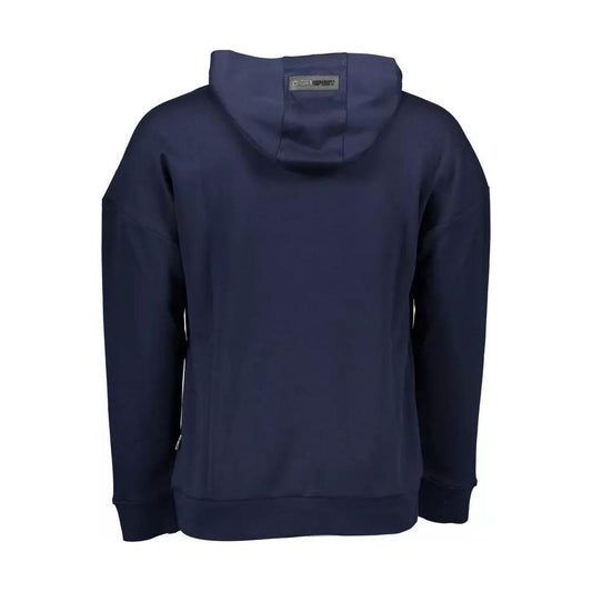 Plein Sport | Blue Contrast Detail Hooded Sweatshirt| McRichard Designer Brands   