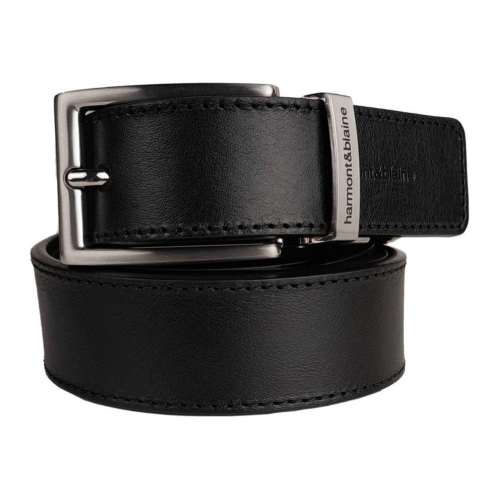 Reversible Black Calfskin Leather Belt