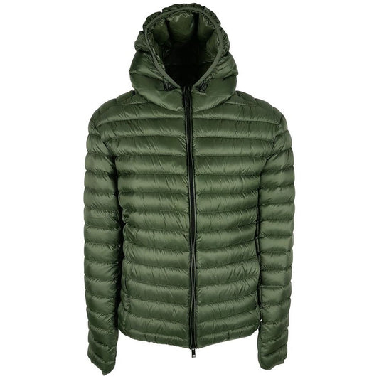 Centogrammi Sumptuous Green Nylon Down Jacket green-nylon-jacket-5