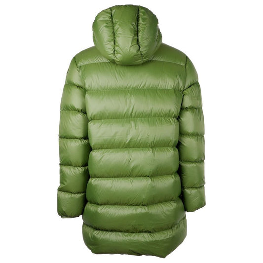 Centogrammi Elegant Long Nylon Down Jacket green-nylon-jacket-6