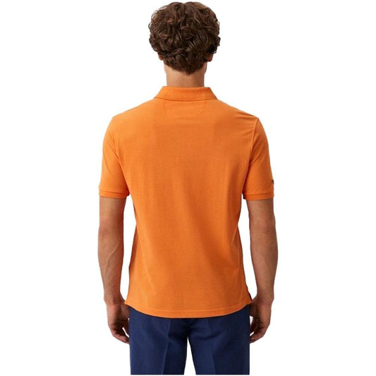 La Martina | Chic Orange Cotton Polo for the Iconic Gentleman| McRichard Designer Brands   