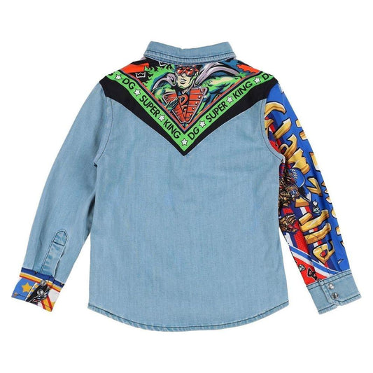 Dolce & Gabbana | Light Blue Cotton Shirt| McRichard Designer Brands   
