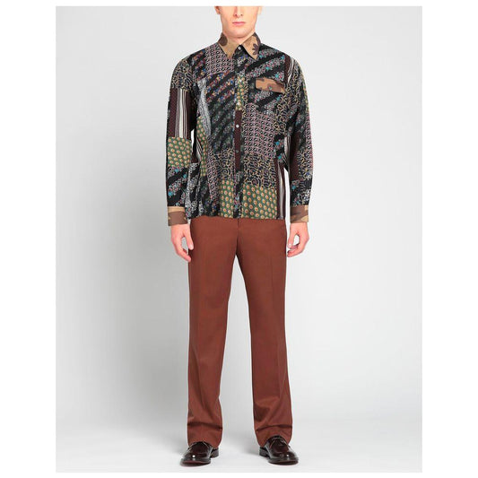 Dolce & Gabbana | Elegant Multicolor Silk Men's Shirt| McRichard Designer Brands   