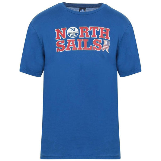 North Sails Ocean Blue Cotton Tee with Signature Chest Logo ocean-blue-cotton-tee-with-signature-chest-logo