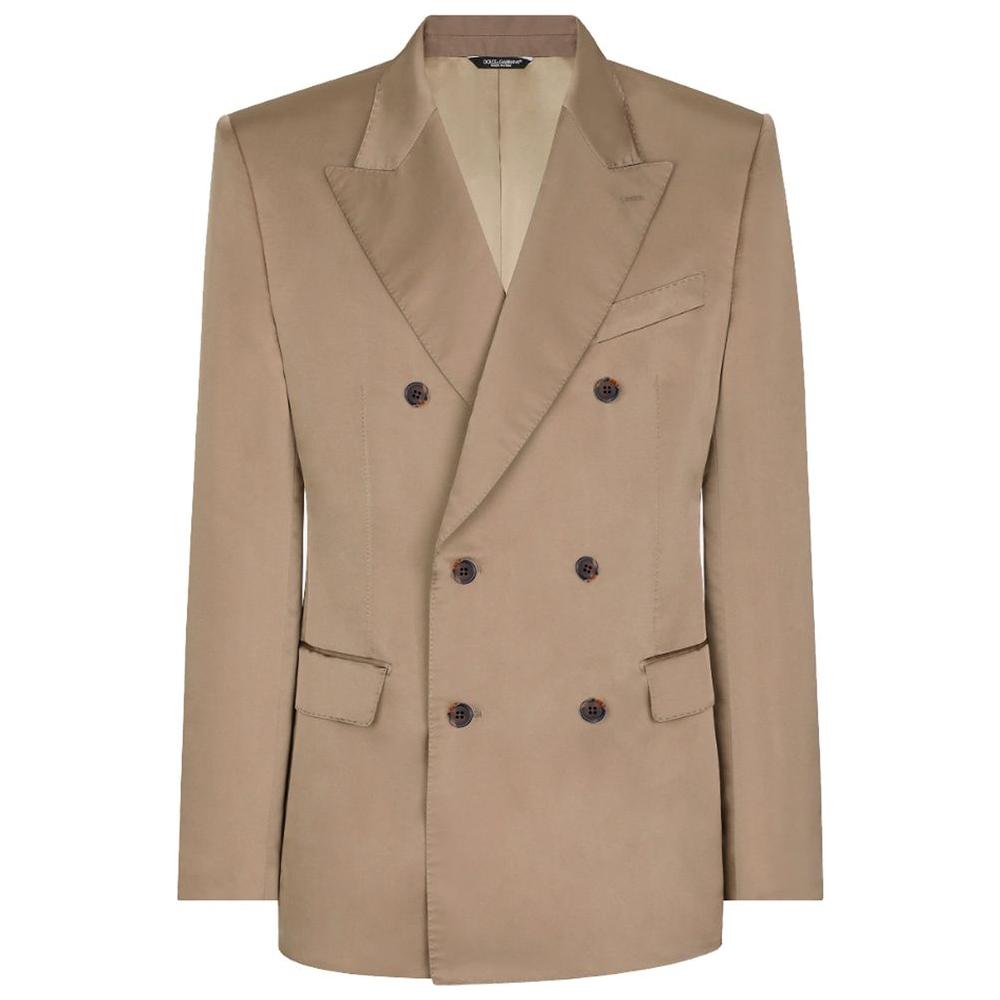 Dolce & Gabbana Beige Cotton Blazer beige-cotton-blazer-4