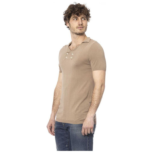 Distretto12 Elegant Beige Cotton Polo for Men beige-cotton-polo-shirt-2