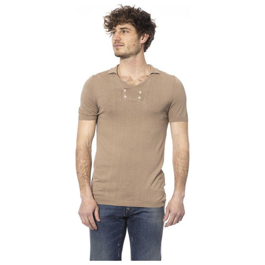 Distretto12 Elegant Beige Cotton Polo for Men beige-cotton-polo-shirt-2