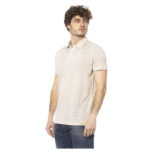 Distretto12 Elegant Beige Cotton Polo: Timeless Style beige-cotton-polo-shirt-1