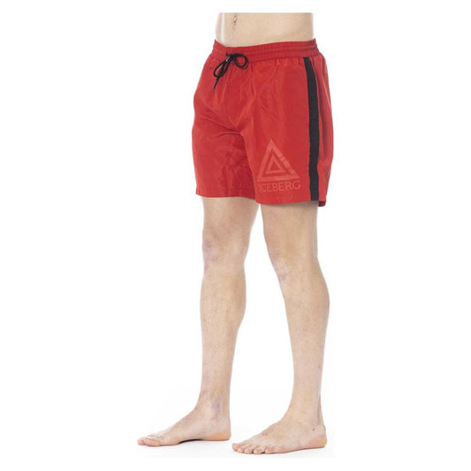 Iceberg Red Polyester Swimwear red-polyester-swimwear-3