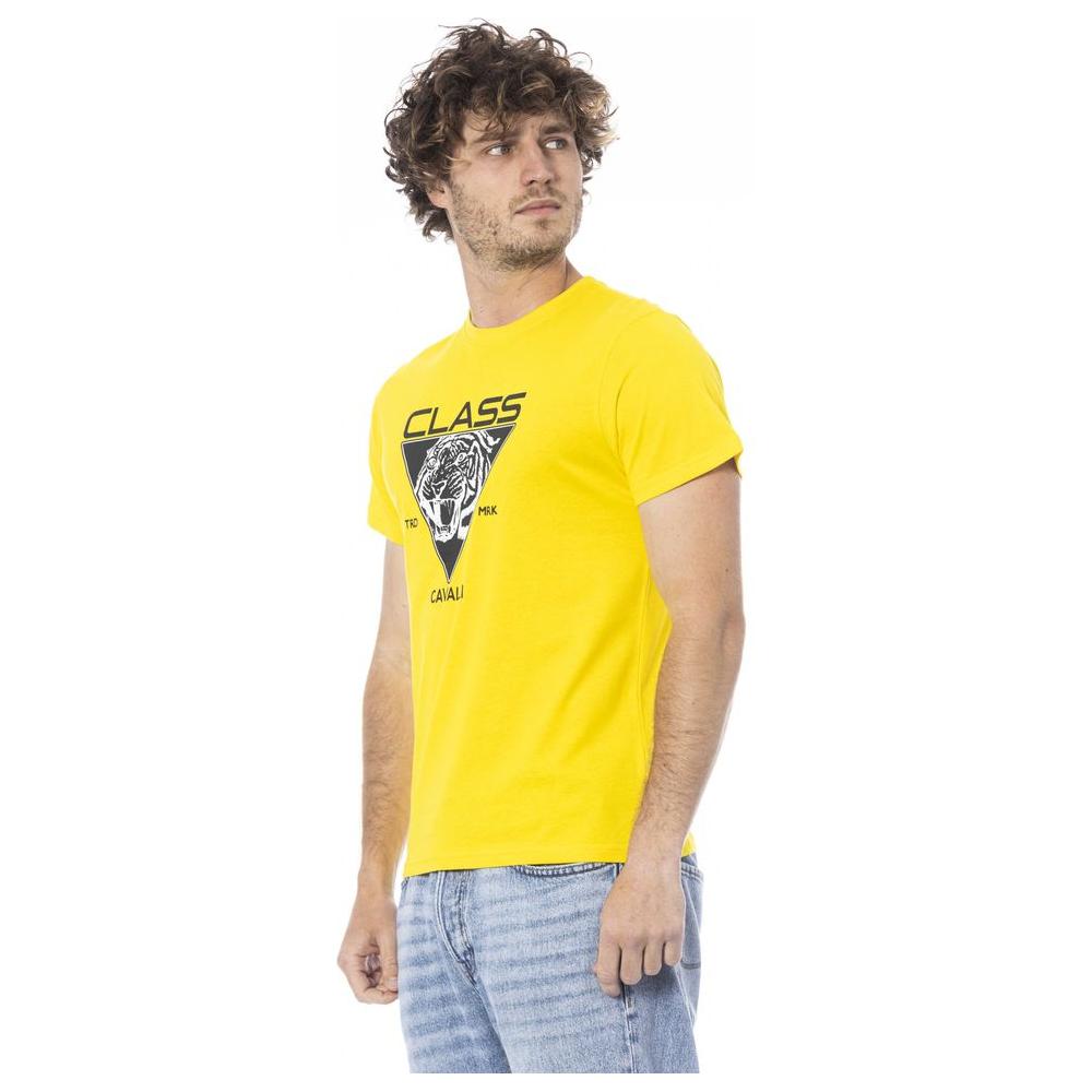 Cavalli Class Yellow Cotton T-Shirt yellow-cotton-t-shirt-15