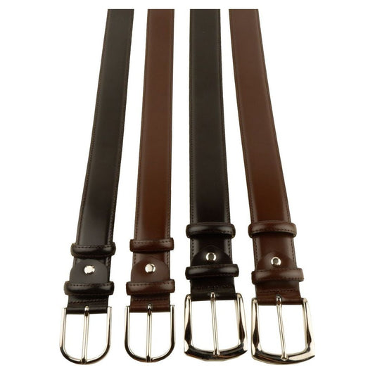 Elegant Milano Leather Belt Quartet Made in Italy