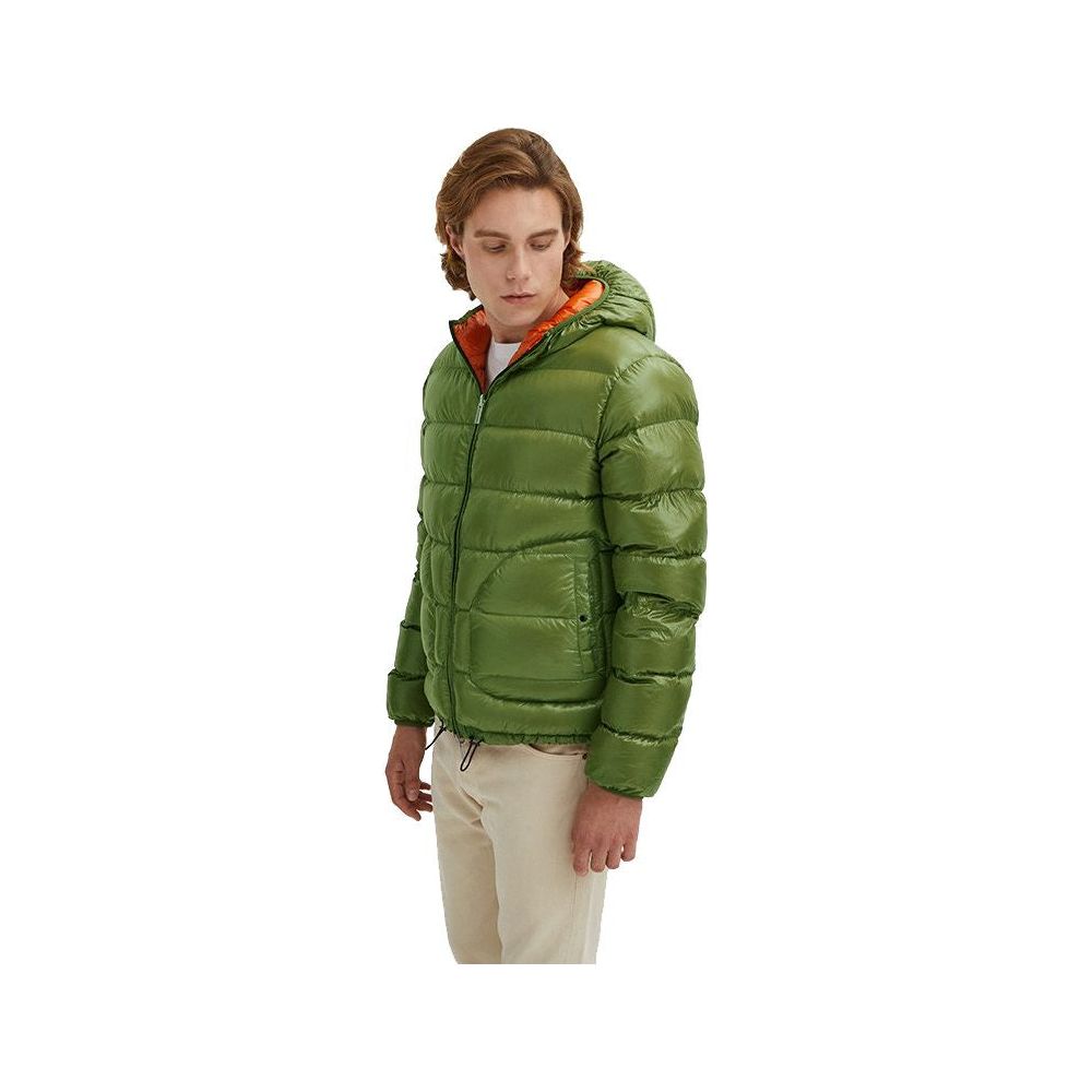 Centogrammi Emerald Elegance Reversible Down Jacket green-nylon-jacket-4