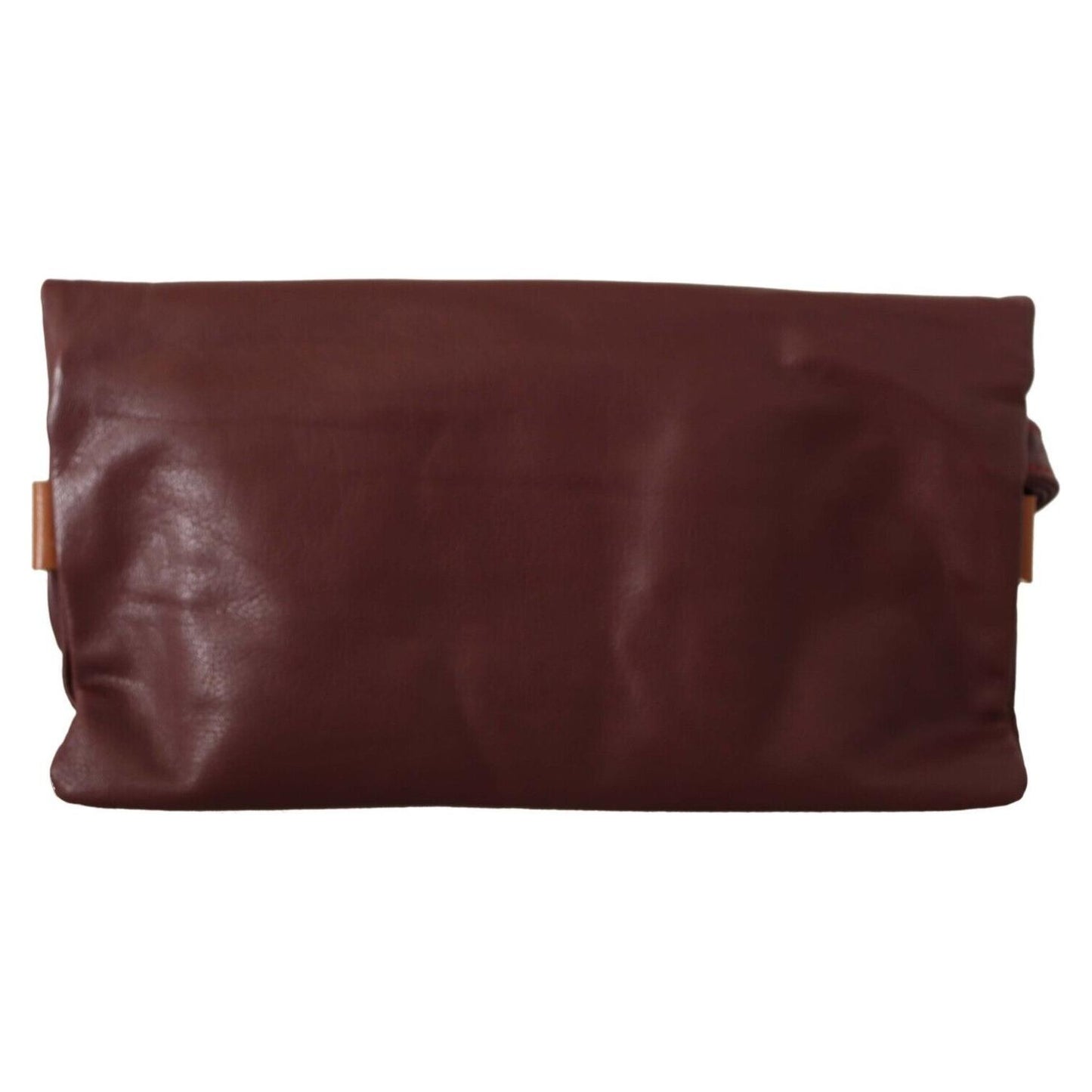 McRichard Designer Brands Elegant Brown Leather Clutch with Silver Detailing elegant-brown-leather-clutch-with-silver-detailing