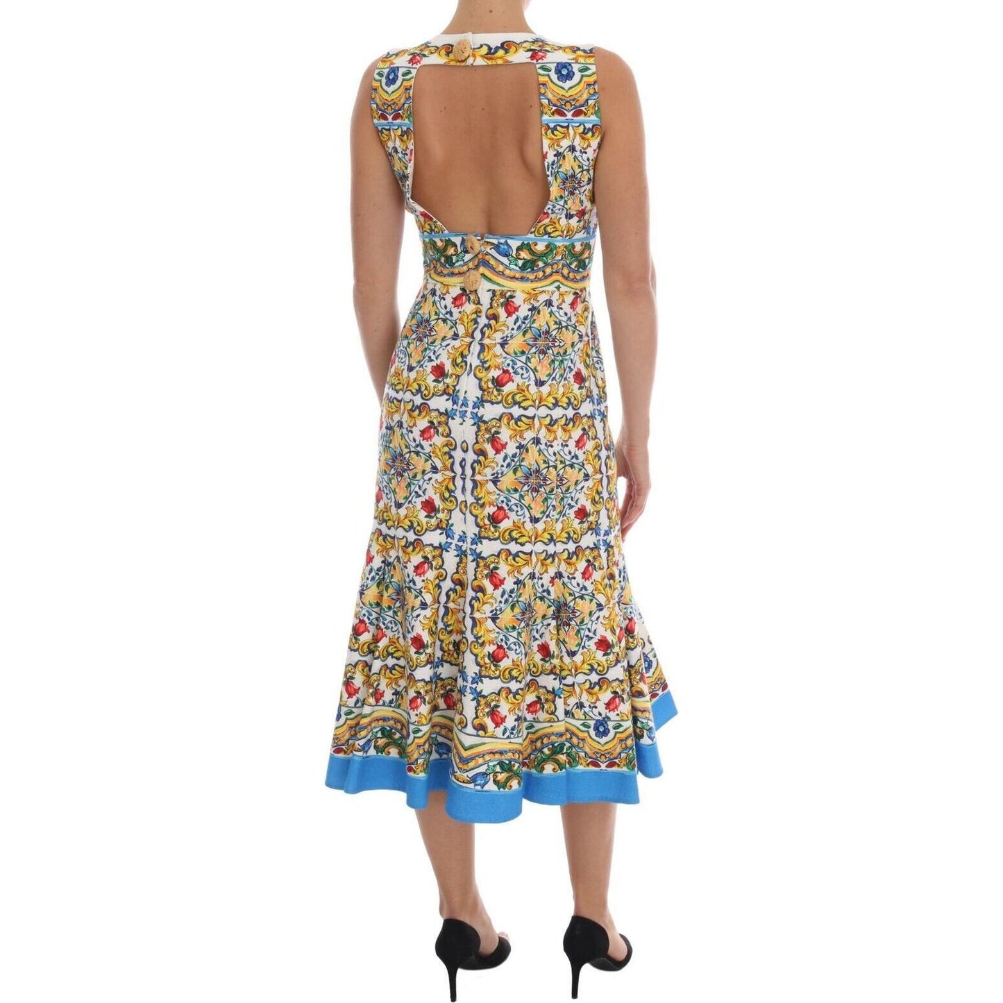 Dolce & Gabbana Majolica Print Midi Sheath Dress majolica-print-midi-sheath-dress