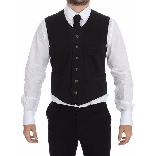 Dolce & GabbanaElegant Black Dress VestMcRichard Designer Brands£159.00