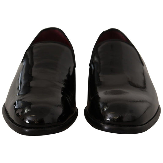 Elegant Black Patent Leather Loafers Dolce & Gabbana