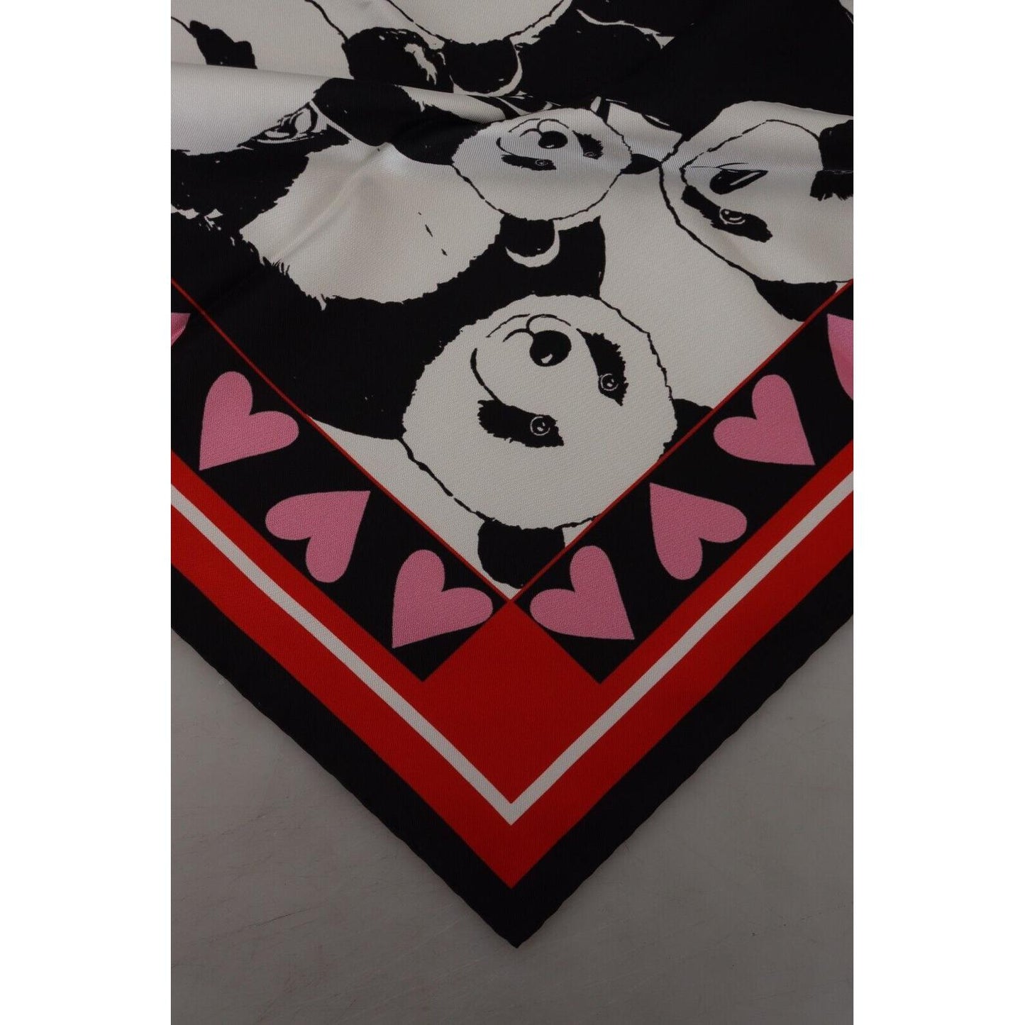 Elegant Panda Print Silk Scarf