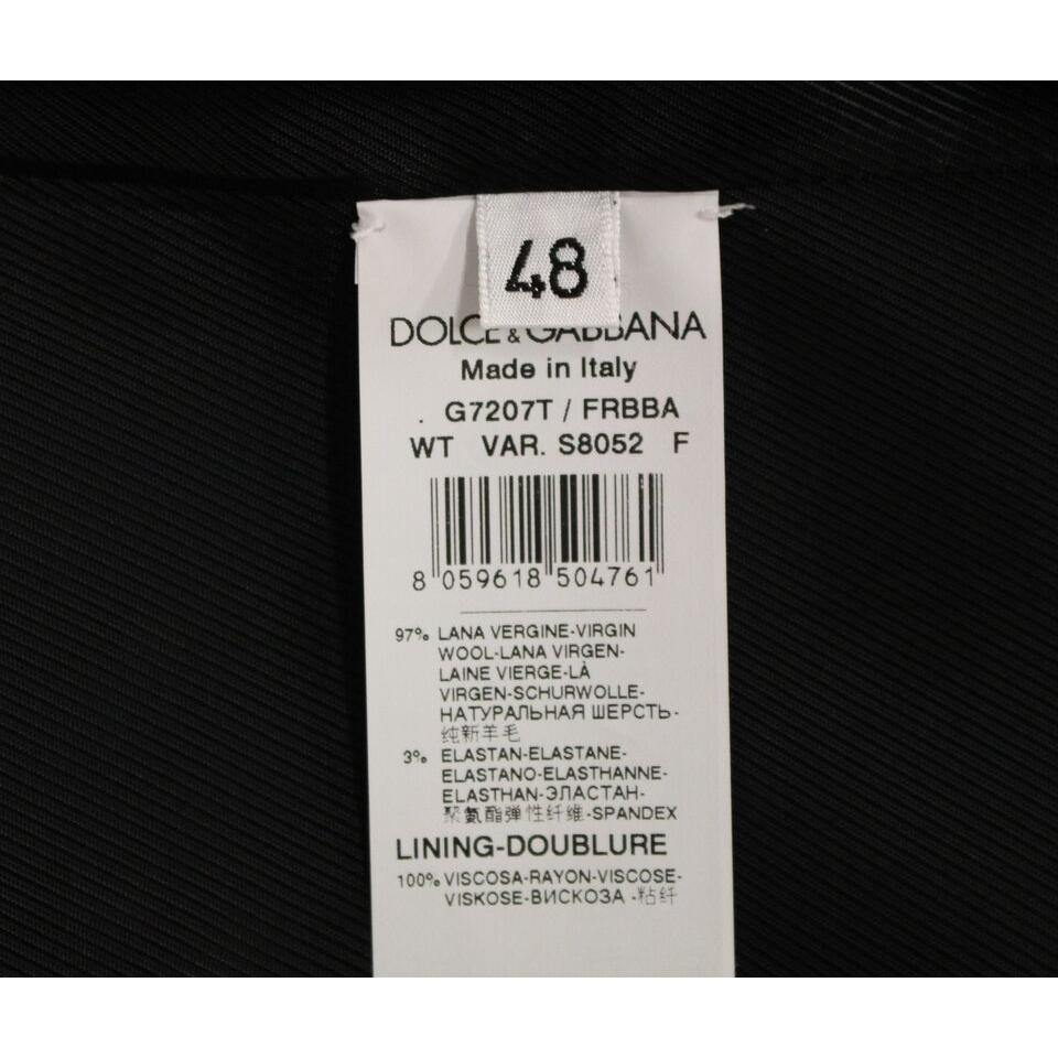Dolce & Gabbana Elegant Striped Gray Dress Vest gray-striped-wool-logo-vest-gilet-weste