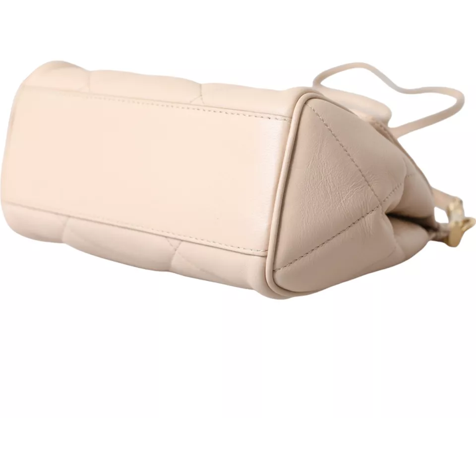 Dolce & Gabbana Beige Leather SICILY Hand Shoulder Satchel Bag beige-leather-sicily-hand-shoulder-satchel-bag