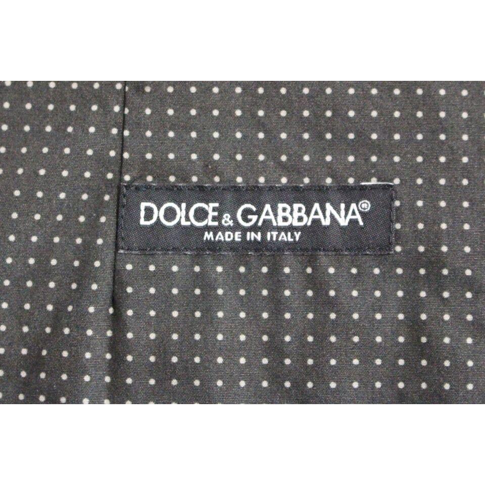 Dolce & Gabbana Elegant Gray Cotton Dress Vest gray-polka-dot-dress-vest-gilet-weste