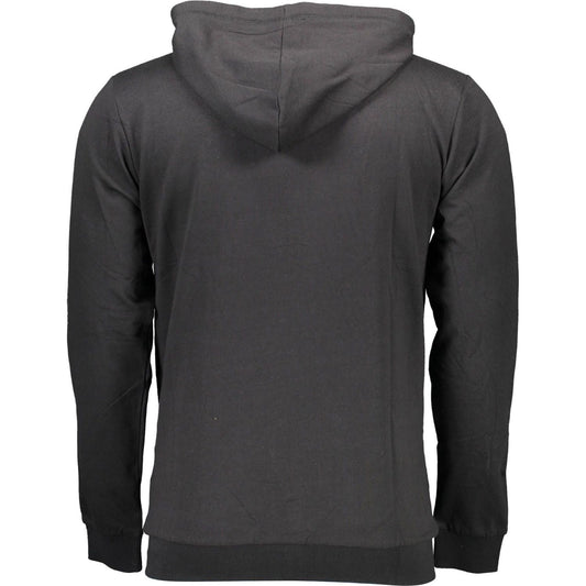Sergio Tacchini Elegant Black Hooded Zip Sweatshirt elegant-black-hooded-zip-sweatshirt