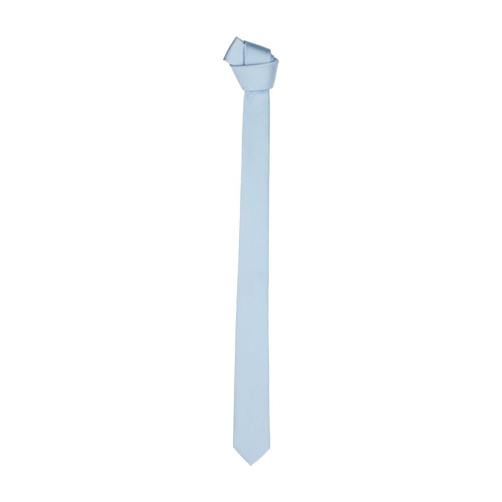 Elegant Silk Sky-Blue Men's Slim Tie