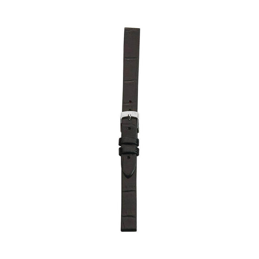 Morellato leather watch strap, model A01D2860656019CR12, made in Italy, displayed vertically.