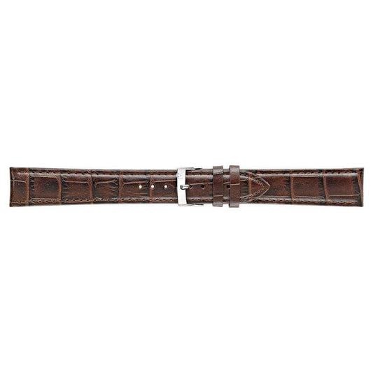Morellato leather watch strap A01X2269480032CR20, brown, made in Italy