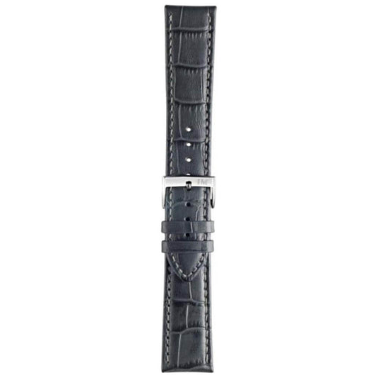 Black leather Morellato watch strap A01X5203480019CR14, made in Italy, elegant design for wristwatches.