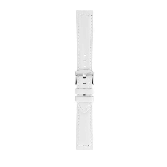 White leather watch strap by Morellato, model A01X5761D82017CR22, made in Italy. Elegant and durable accessory for timepieces.